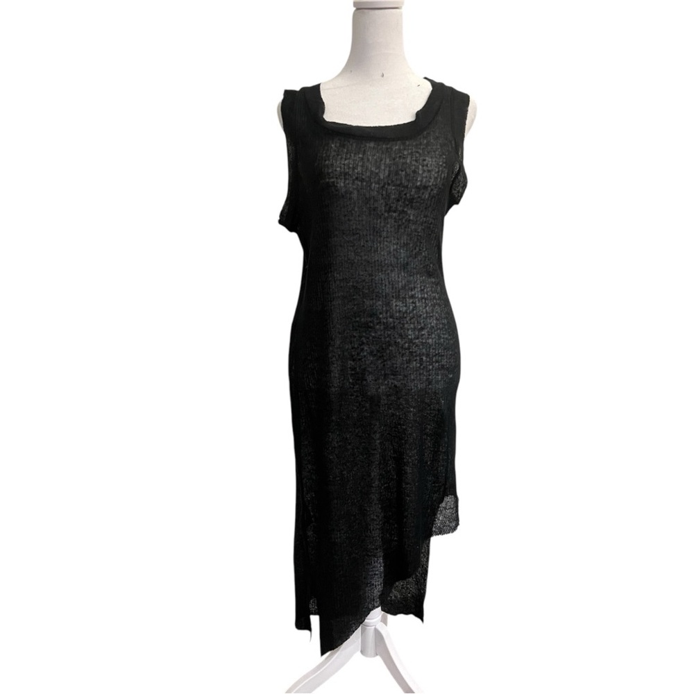 Elegant Asymmetrical Black Dress